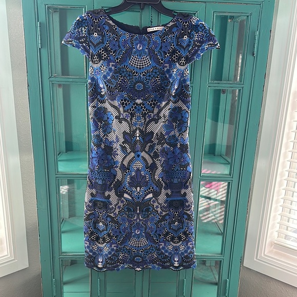 Alice + Olivia Nakia Giupure Lace Mini Dress EUC - Picture 4 of 8